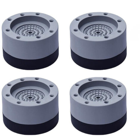 4 Pièces Patins Anti Vibration, Pieds en Caoutchouc pour Machine à Laver Coussinets Pied de Machine à Laver Tampon Anti-vibration, pour machine à laver et sèche-linge (augmentation de la haut (1/5)