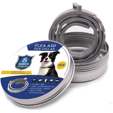 GROOFOO Collier Anti-puces et Anti-tiques pour Chien et Chat,Traitement Anti Tique et Puce,étanche pour,Taille Réglable,Protection 8 Mois,2 Paquet(Grand) GROOFOO (1/5)
