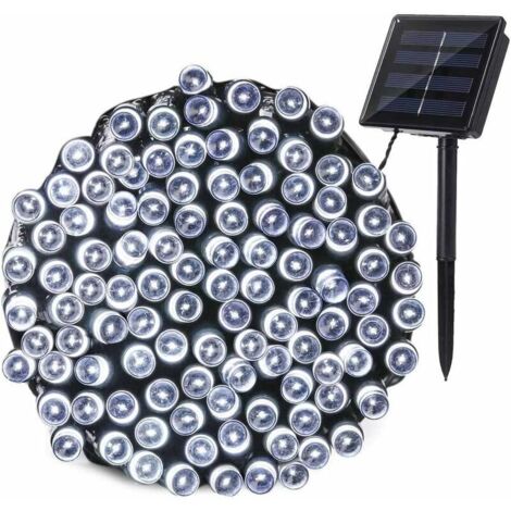 Guirlande Lumineuse Exterieure Solaire ,22M 200 LED Guirlande Solaire Exterieur 8 Modes étanche Guirlande LED Solaire Pour Jardin,Terrasse,Cour,Noël,Mariage,Fête(Blanc Froid ) (1/5)