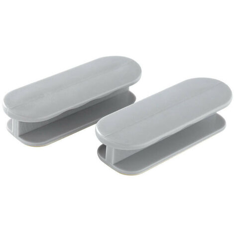 Sets de poignées et serrures poignée de porte instantanée auto-adhésive pour fenêtre de porte Accessoires de porte en verre Creative Home (2pcs,gris) (1/5)
