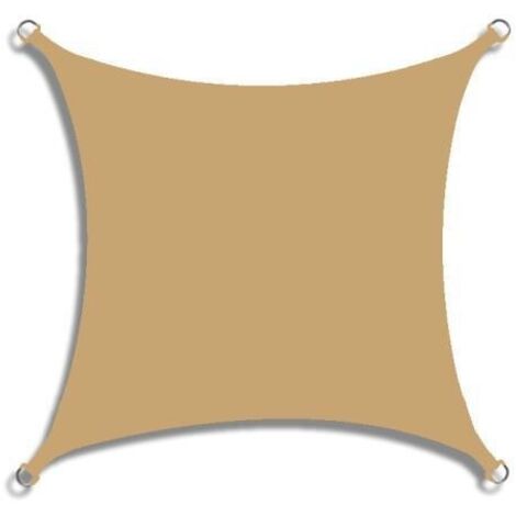 Voile d'Ombrage Rectangulaire Imperméable,Polyester Oxford Protection UV 95 %,Indéchirable,Protection Solaire d'Extérieur pour Jardin,Balcon,Terrasse,Patio,Camping(jaune sable,2x4m) GROOFOO (1/5)