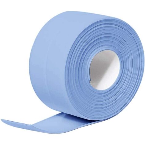 Joint Silicone Salle de Bain,Ruban d'étanchéité Bande Etancheite Autocollanteétanche PE pour Baignoire,Douche,Toilettes,Cuisine,Evier,Sol,Mur,Coin de Protection-Bleu (1/5)