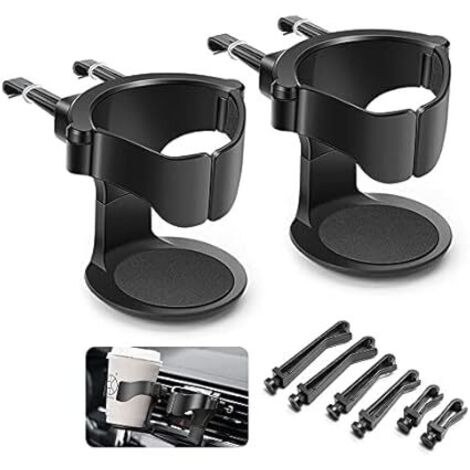 2PCS Porte Gobelet Voiture,Support Gobelet Voiture, Porte-gobelet de Voiture Réglable, pour Grille d'Aération de Voitures, Camions, Camping-Cars (1/5)