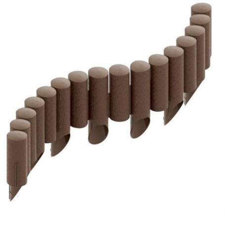 Cellfast – Palissade de jardin marron 2,3 m 351 mm résistante aux UV et au gel – SKU 34041 – Texture bois pour délimitation esthétique