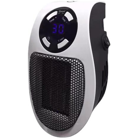GROOFOO Chauffeur de chauffage en alpha mural,chauffage alpha 500 W avec écran LED,bougie murale,radiateur électrique avec thermostat et minuterie réglables,petit chauffage d'ordinateur portable pour (1/5)