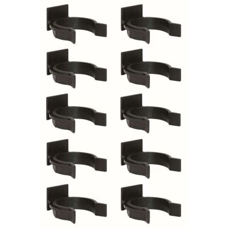Cyclingcolors – Lot de 10 clips de plinthe à tenon en plastique noir Ø 28mm – Fixation rapide pour plinthes standard – Installation sans outils