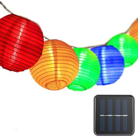 Guirlandes solaires extérieures Lanternes,Fairy Lights 30 LED Lampes solaires extérieures imperméables pour lampes de jardin Lanterne chinoise pour la fête de Noël Balcon Jardin Décoration (1/5)