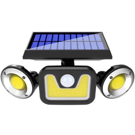GROOFOO Lampe Solaire Extérieur Ultra Puissante 83COB avec Détecteur de Mouvement,Spot Solaire Etanche IP65 Eclairage Exterieur -lumière blanche (1/5)