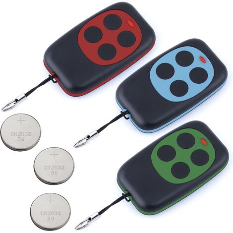 QAZQA Télécommande Universelle de Portail avec fréquence 433,92 MHz pour Portail Automatique à Large Plage. Elégante télécommande à Code Fixe programmable, Pile Non Incluse (1/5)
