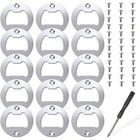15 Ensembles d'Inserts de Décapsuleur, Kit de Pièces d'Insertion en Métal pour Ouvre-Bouteille, moules de Coulée en Résine, ouvre-bière en résine, Accessoires de Bricolage (1/5)