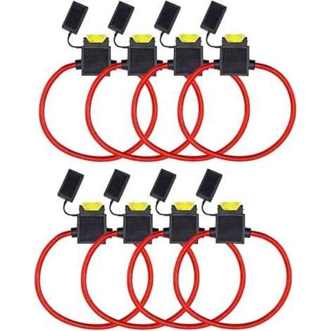 8 Pack Porte Fusibles 12V Etanche 14AWG 20Amp Auto Voiture Motor Lame Fusible (1/5)