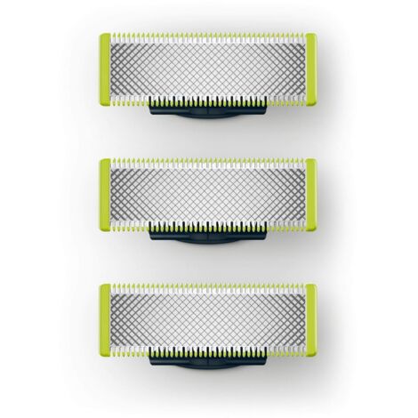 Ahlsen Applicable à   OneBlade - Lames de rechange, pour rasoir/tondeuse électrique OneBlade, acier inoxydable robuste, taille, stylisation et rasage, lot de 3