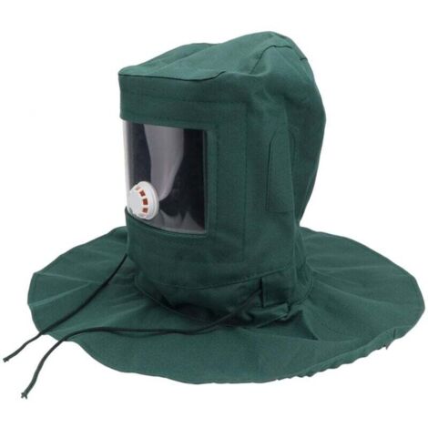 Alovez Capots de sablage Masque de sable Capots de sable Masque de sablage avec trous de ventilation Capuchon de capot de sable Antirouille équipement de sablage Masque de sablage Casque équipement de (1/4)