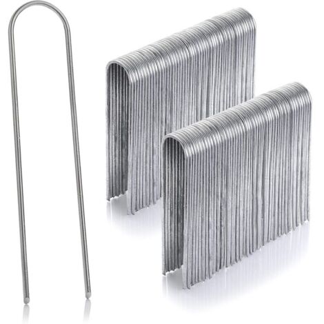 Lot de 50 piquets de Fixation en Acier galvanisé Inoxydable H100mm, L25mm, Ø2,9 mm (1/5)