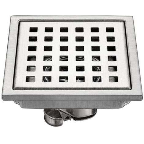 – Siphon de sol extérieur 150mm en acier inoxydable 304 – Double crépine anti-retour – Drain carré pour cuisines et salles de bains