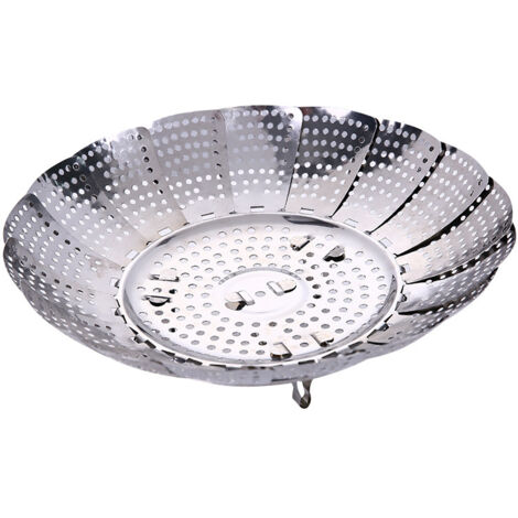 Ahlsen Panier à Vapeur de légumes, Pliable Panier Vapeur pour Légumes avec 4 Pieds en Acier Inox Diamètre 14-23 cm pour Cuire Légumes et Aliments ou Panier (1/5)