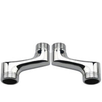 Ouylaf – Raccord contre coudé pour douche – Laiton chromé – Filetage 1/2 3/4 – Montage mural – Robinet disque céramique anti-goutte