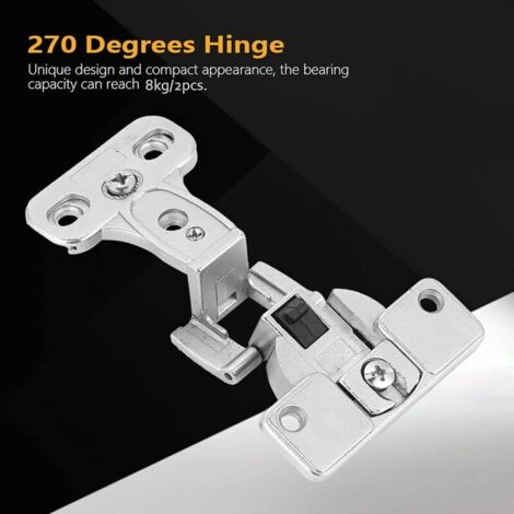 Charnière Pour Porte En Verre – En Alliage De Zinc, Pour Armoire Ou Placard, Avec Vis, Pince