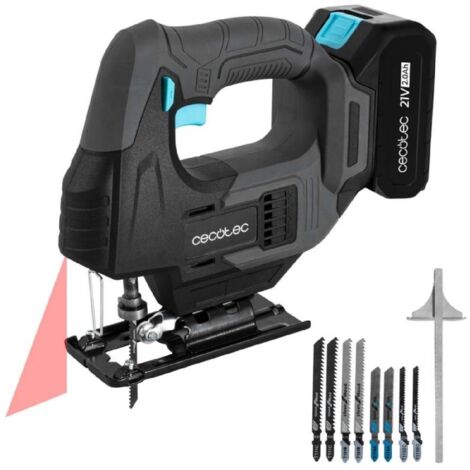 Cecotec Saw de Battery Powered Jig Saw MultiCut 500 Vision Liberty. Seghetto alternativo a batteria con batteria NEX21 V 2 Ah de 21V, 0-2400 giri/min, cambio mandrino senza chiave, guida laser, luce L (1/5)