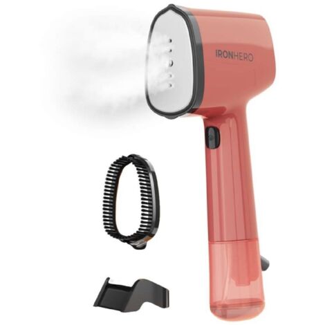 Cecotec IronHero V-1500 Essential Ferro verticale con suola in ceramica rossa, Potenza 1500 W, Vapore continuo 25g/min, Riscaldamento rapido, Disinfetta, pulisce e cura i tuoi capi, Piastra con rivest (1/3)