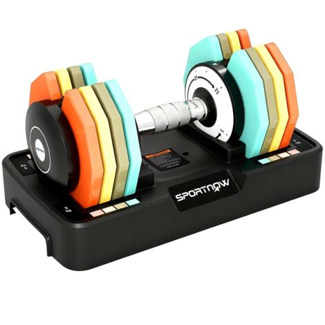 Haltères réglables 5-25 kg avec poignée antidérapante, compact, idéal pour musculation, home gym et entraînement complet à domicile (1/5)
