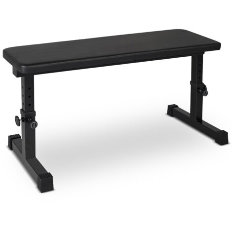 Banc plat de musculation pour haltères, tabouret confortable, parfait pour entraînement de force, fitness et home gym (1/5)