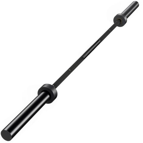 Barre d'haltères olympique 180 cm, acier, capacité 200 kg, noire, parfaite pour entraînement complet, musculation et home gym (1/5)