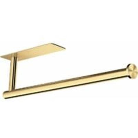 Gold stainless steel self-adhesive wall-mounted paper towel holder for kitchen (1/5)