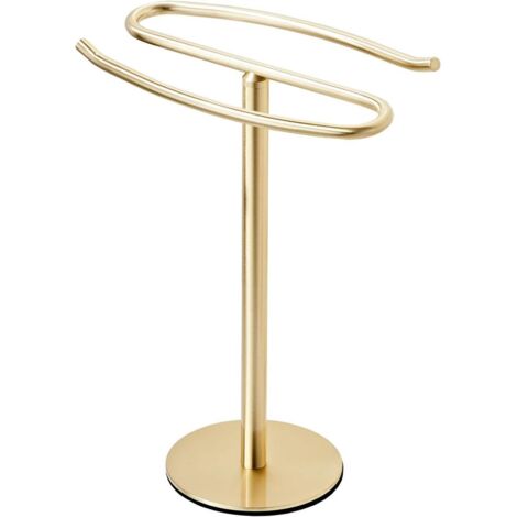 Freestanding towel rack in SUS304 stainless steel, gold finish, for bathroom and kitchen (1/5)