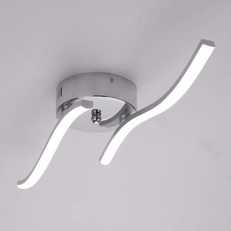 Modern curved design LED ceiling light, 12W 1100lm warm white 3000K for living room and bedroom (1/5)