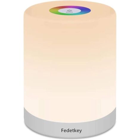 Lampe de Chevet LED Rechargeable RGB Tactile Multi Modes Chambre Enfant Camping (1/5)