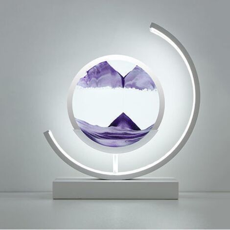 Lampe LED 3D Sable Violet Image Lumineuse Mobile Décoration Bureau Salon Cadeau (1/5)