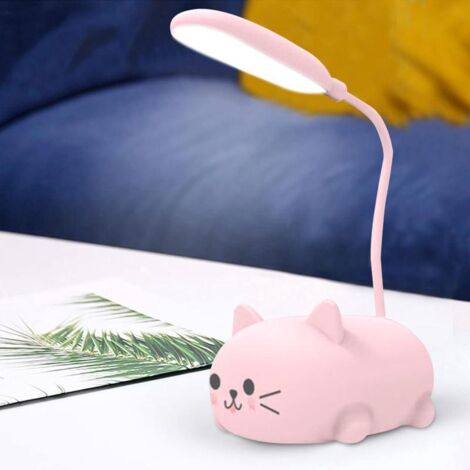 Lampe LED Chat USB Rechargeable Sans Fil Protection Yeux Lecture Bureau Chevet (1/5)