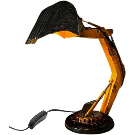 Lampe de Bureau Enfant Excavatrice Veilleuse LED Décoration Chantier Chevet