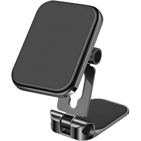 Support téléphone voiture magnétique pliable 360°, fixation tableau bord réglable (1/5)