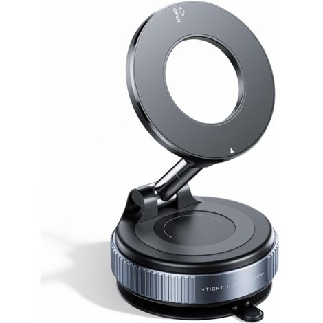 Support téléphone voiture magnétique ventouse 360°, fixation universelle smartphone (1/5)
