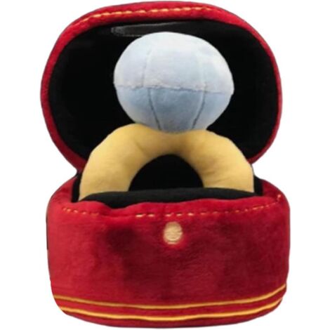 Jouet chien anneau peluche couineur, jouet à mâcher doux massage dents (1/5)