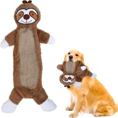 Jouet chien paresseux peluche couineur, nettoyage dents interactif (1/5)