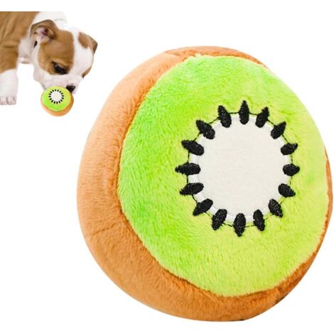 Peluche chien fruit couineur, jouet dentaire anti-stress chiot (1/5)