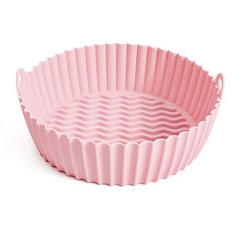 Tapis silicone rond friteuse air avec poignées, cuisson antiadhésive alimentaire (1/5)