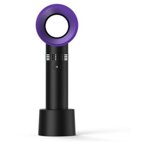 Ventilateur sans pales portable USB, mini ventilateur bureau rechargeable silencieux noir (1/5)