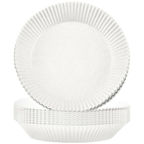 Lot 50 plateaux papier friteuse air, barquettes jetables antiadhésives résistantes chaleur