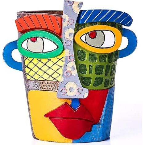 Sculpture abstraite résine moderne colorée, décoration salon chambre bureau étagère design