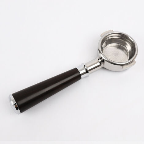 Porte-filtre expresso 51 mm sans fond, panier inox 2 oreilles poignée ABS (1/5)