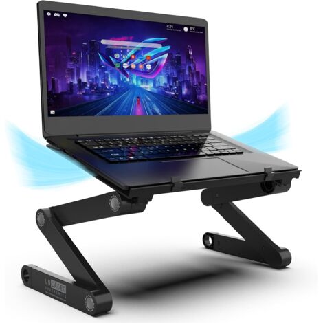 Support ordinateur portable réglable, rehausseur ergonomique pliable bureau maison
