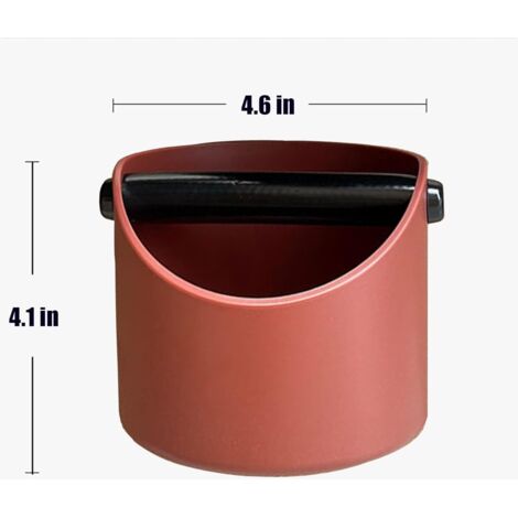 Knock box café 0,45 L, bac marc expresso base antidérapante barre amovible caramel (1/5)