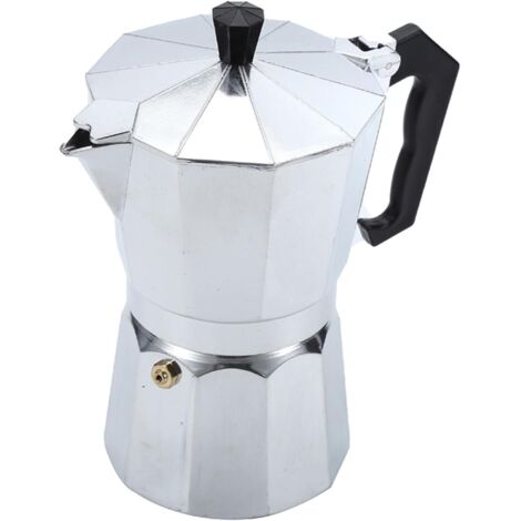 Cafetière moka aluminium 6 tasses 300 ml, double valve italienne (1/5)