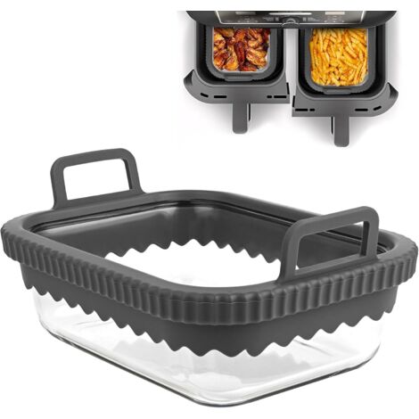 Revêtement silicone friteuse air, anneau verre résistant chaleur sans BPA (1/5)
