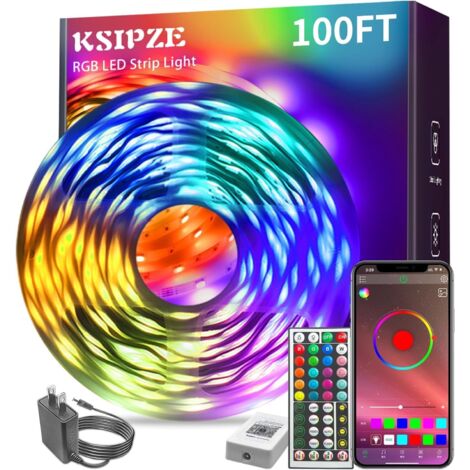 Bande LED RGB musicale, contrôle application télécommande éclairage décoration chambre (1/5)