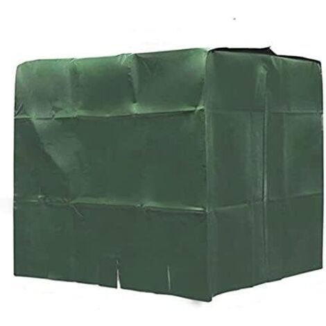 Housse IBC 600L 120x80x100 cm, 210D Oxford, antipoussière and pluie, verte (1/2)